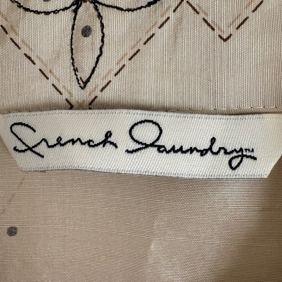 Vintage French Laundry 100% silk embroidered button down shirt - Picture 9 of 10